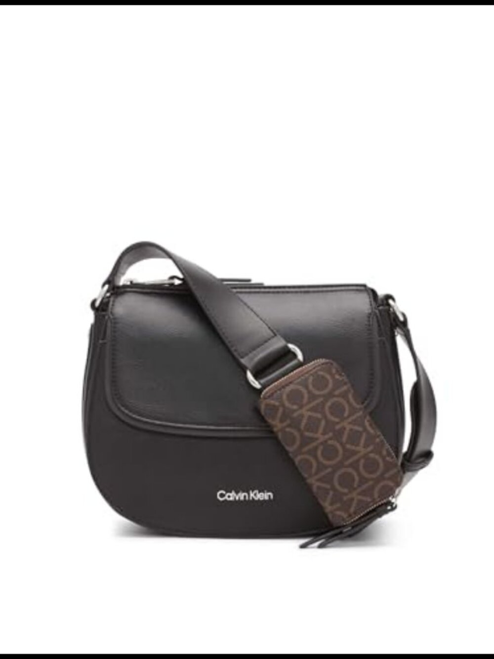 Vegan Leather Crossbody Handbag Adjustable Strap Zip Coin Pouch